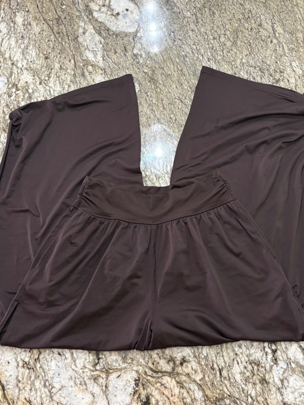 Offline by Aerie The Hugger Go With The Flow Super Wide Leg Pant With Slit
